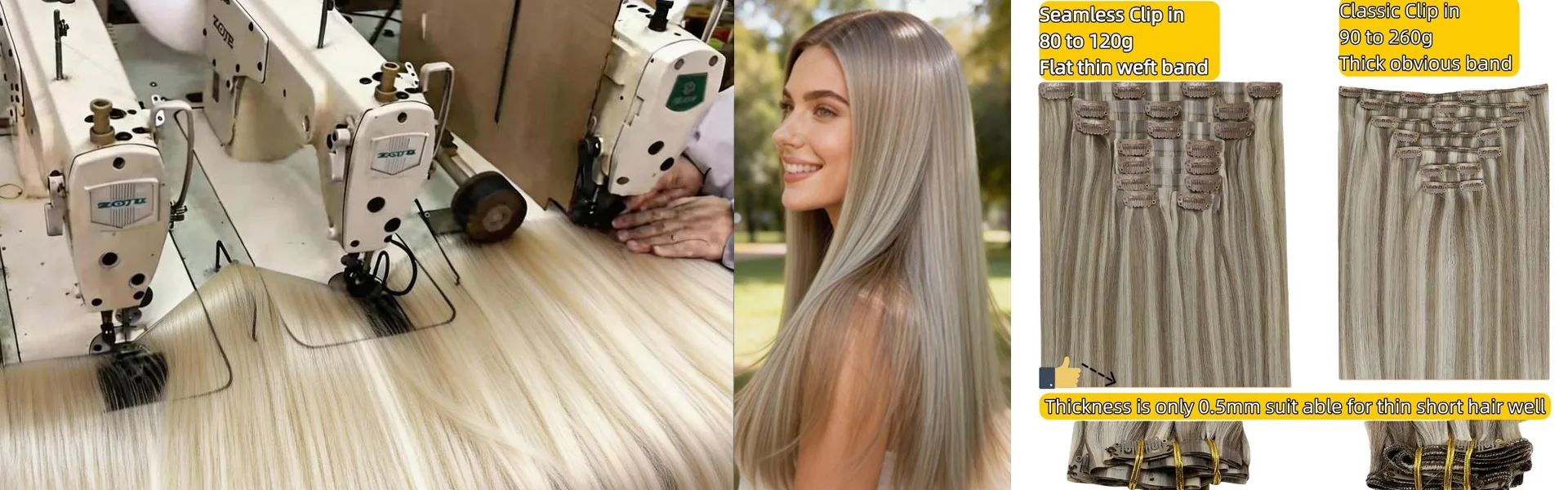 Kiinnitä hiustenpidennykset