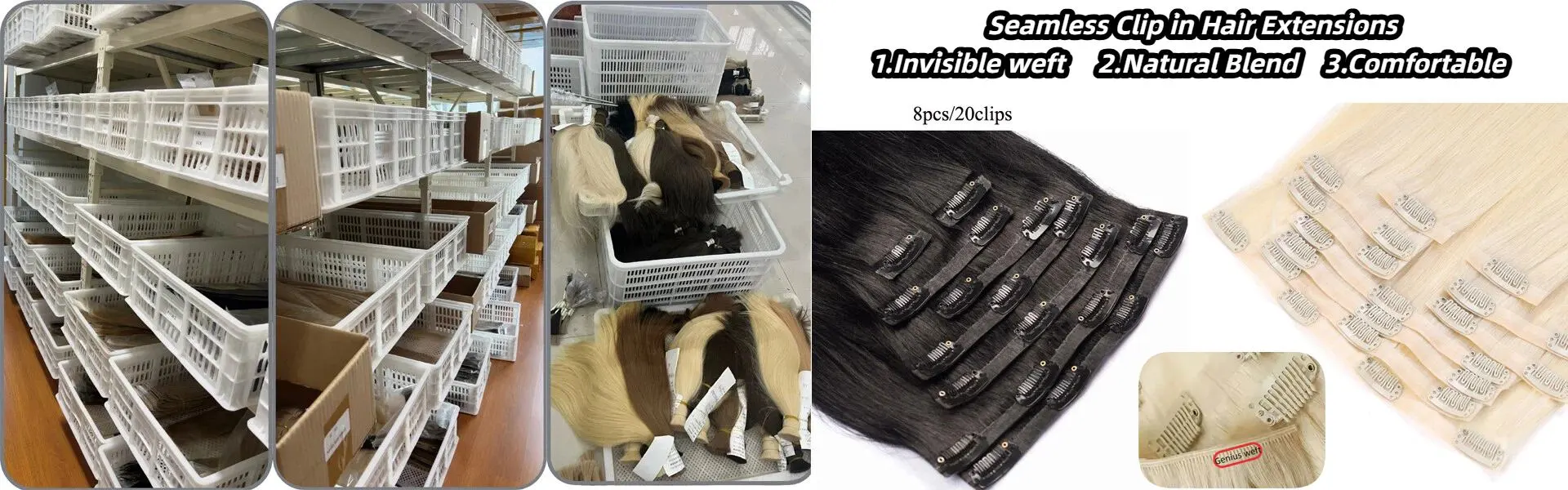 Saumaton Clip in Extensions